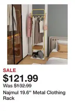 Wayfair Najmul 19.6'' Metal Clothing Rack offer