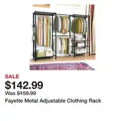 Wayfair Fayette Metal Adjustable Clothing Rack offer