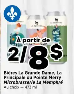 Val-Mont Bières La Grande Dame, La Principale ou Pointe Merry Microbrasserie La Memphrè offer