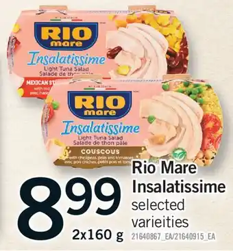 Fortinos RIO MARE INSALATISSIME offer