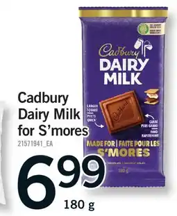 Fortinos CADBURY DAIRY MILK FOR S'MORES offer