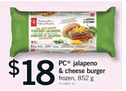 Fortinos PC JALAPENO & CHEESE BURGER offer
