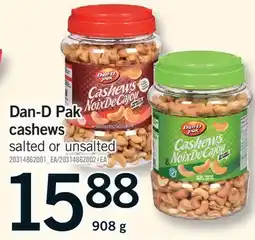 Fortinos DAN-D PAK CASHEWS offer