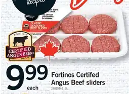 Fortinos FORTINOS CERTIFIED ANGUS BEEF SLIDERS offer