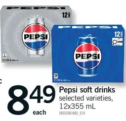 Fortinos PEPSI SOFT DRINKS offer