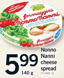 Fortinos NONNO NANNI CHEESE SPREAD offer