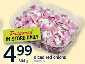 Fortinos DICED RED ONIONS offer