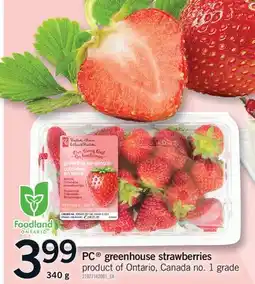 Fortinos PC GREENHOUSE STRAWBERRIES offer