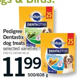Fortinos PEDIGREE DENTASTIX DOG TREATS, 500/608 g offer
