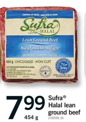 Fortinos SUFRA HALAL LEAN GROUND BEEF offer