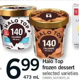 Fortinos HALO TOP FROZEN DESSERT offer