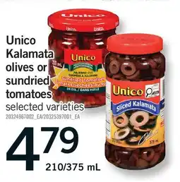 Fortinos UNICO KALAMATA OLIVES OR SUNDRIED TOMATOES, 210/375 ML offer