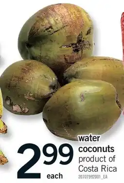 Fortinos WATER COCONUTS offer