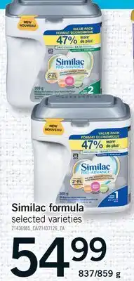 Fortinos SIMILAC FORMULA, 837/859 G offer