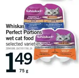 Fortinos WHISKAS PERFECT PORTIONS WET CAT FOOD offer