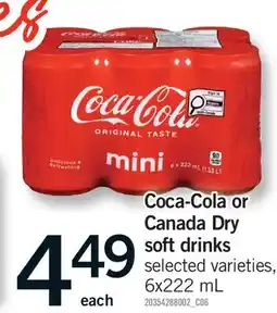 Fortinos COCA-COLA OR CANADA DRY SOFT DRINKS offer
