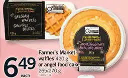 Fortinos FARMER'S MARKET WAFFLES 420 G OR ANGEL FOOD CAKE, 265/270 G offer