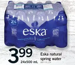 Fortinos ESKA NATURAL SPRING WATER offer