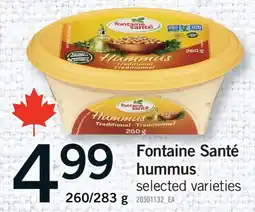Fortinos FONTAINE SANTÉ HUMMUS, 260/283 G offer
