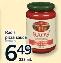 Fortinos RAO'S PIZZA SAUCE offer