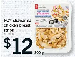 Fortinos PC SHAWARMA CHICKEN BREAST STRIPS offer