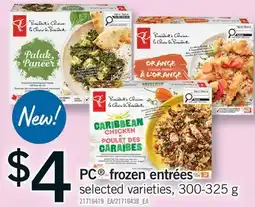 Fortinos PC FROZEN ENTRÉES offer
