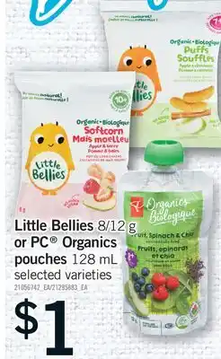 Fortinos LITTLE BELLIES, 8/12 G OR PC ORGANICS POUCHES offer