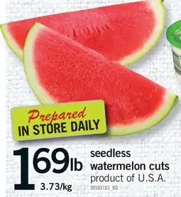 Fortinos SEEDLESS WATERMELON CUTS offer