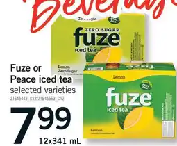 Fortinos FUZE OR PEACE ICED TEA offer