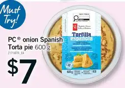 Fortinos PC ONION SPANISH TORTA PIE offer