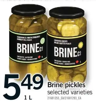Fortinos BRINE PICKLES offer