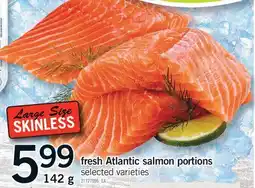 Fortinos FRESH ATLANTIC SALMON PORTIONS offer