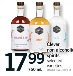 Fortinos CLEVER NON ALCOHOLIC SPIRITS offer