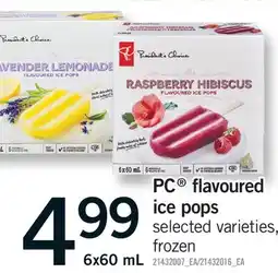 Fortinos PC FLAVOURED ICE POPS offer