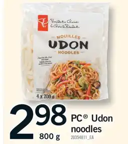 Fortinos PC UDON NOODLES offer