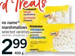 Fortinos NO NAME MARSHMALLOWS offer