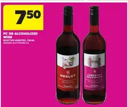 Real Canadian Superstore PC DE-ALCOHOLIZED WINE offer