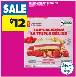 Real Canadian Superstore PC STRAWBERRY CREAM PIE offer
