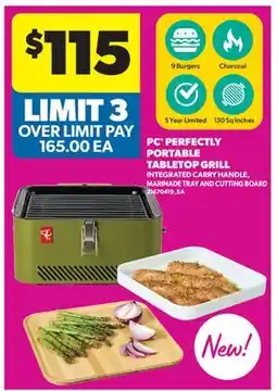 Real Canadian Superstore PC PERFECTLY PORTABLE TABLETOP GRILL offer