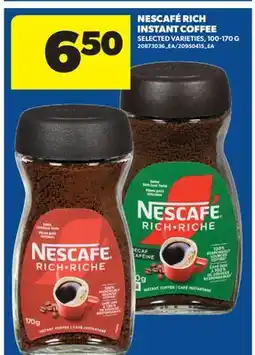Real Canadian Superstore NESCAFÉ RICH INSTANT COFFEE offer