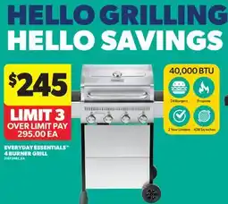 Real Canadian Superstore EVERYDAY ESSENTIALS 4 BURNER GRILL offer