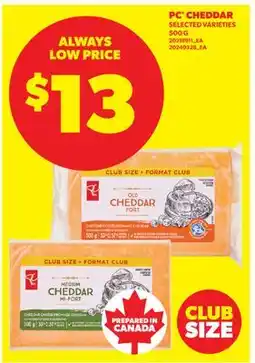 Real Canadian Superstore PC CHEDDAR offer