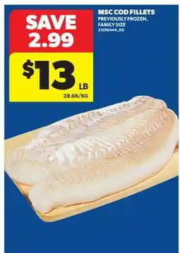 Real Canadian Superstore MSC COD FILLETS offer
