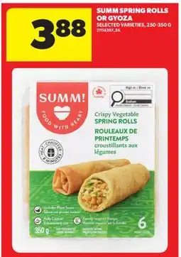 Real Canadian Superstore SUMM SPRING ROLLS OR GYOZA offer