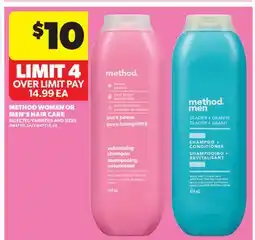 Real Canadian Superstore METHOD WOMEN OR MEN'S HAIR CARE offer