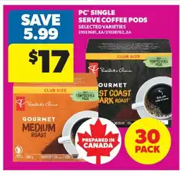 Real Canadian Superstore PC SINGLE SERVE COFFEE PODS offer