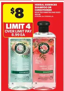 Real Canadian Superstore HERBAL ESSENCES SHAMPOO OR CONDITIONER offer