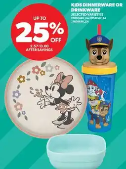 Real Canadian Superstore KIDS DINNERWARE OR DRINKWARE offer