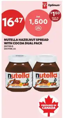 Real Canadian Superstore NUTELLA HAZELNUT SPREAD WITH COCOA DUAL PACK offer