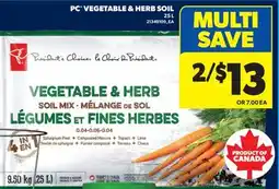 Real Canadian Superstore PC VEGETABLE & HERB SOIL offer